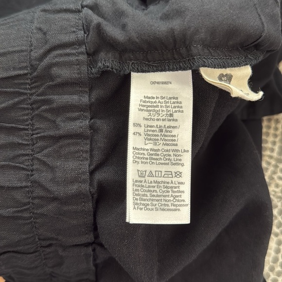 Madewell Black linen elastic waist shorts - Picture 7 of 7